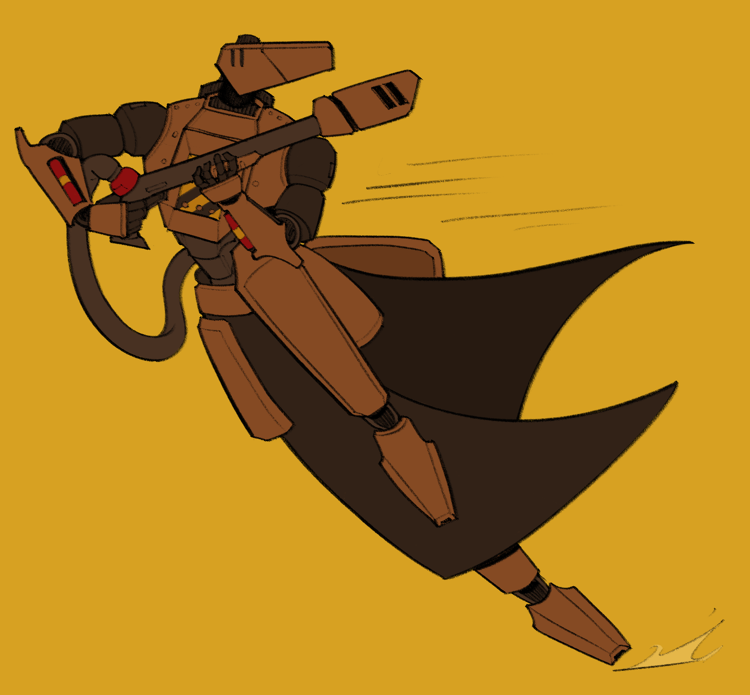 An Ultrakill Streetcleaner dodging left.