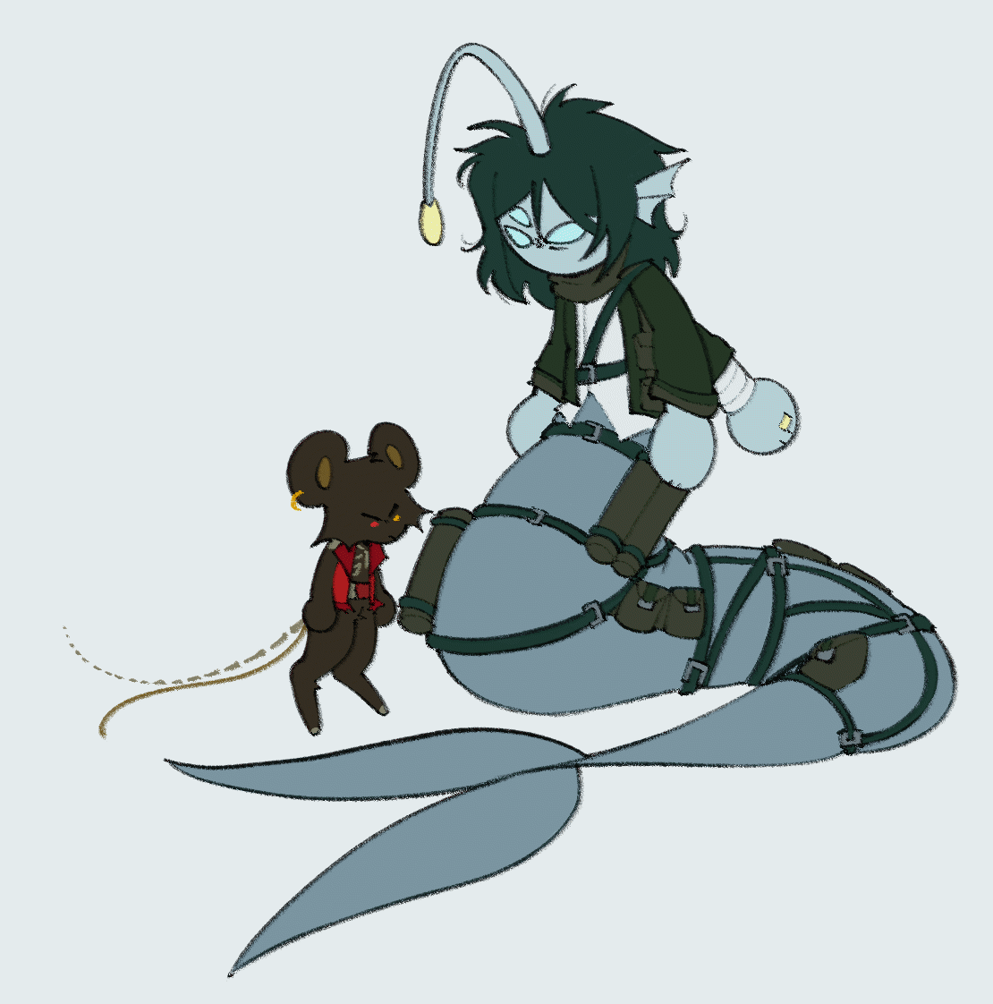 Myszek repeatedly kicking Sebastian Solace, who doesn't react.