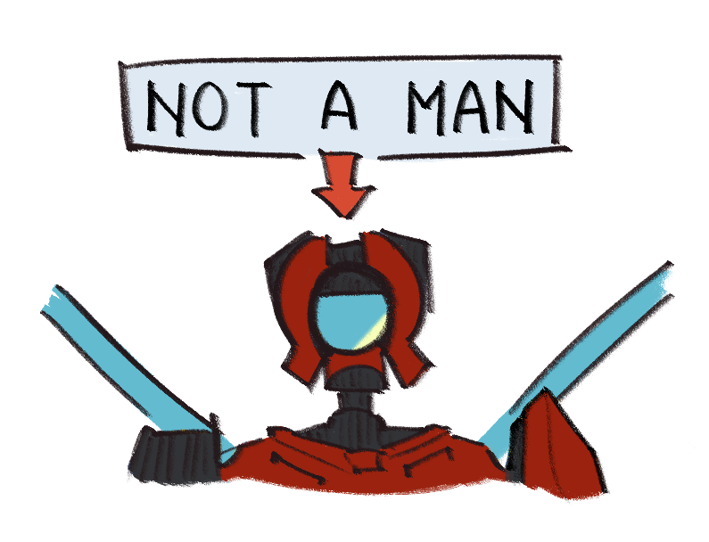 V2 labelled 'not a man'