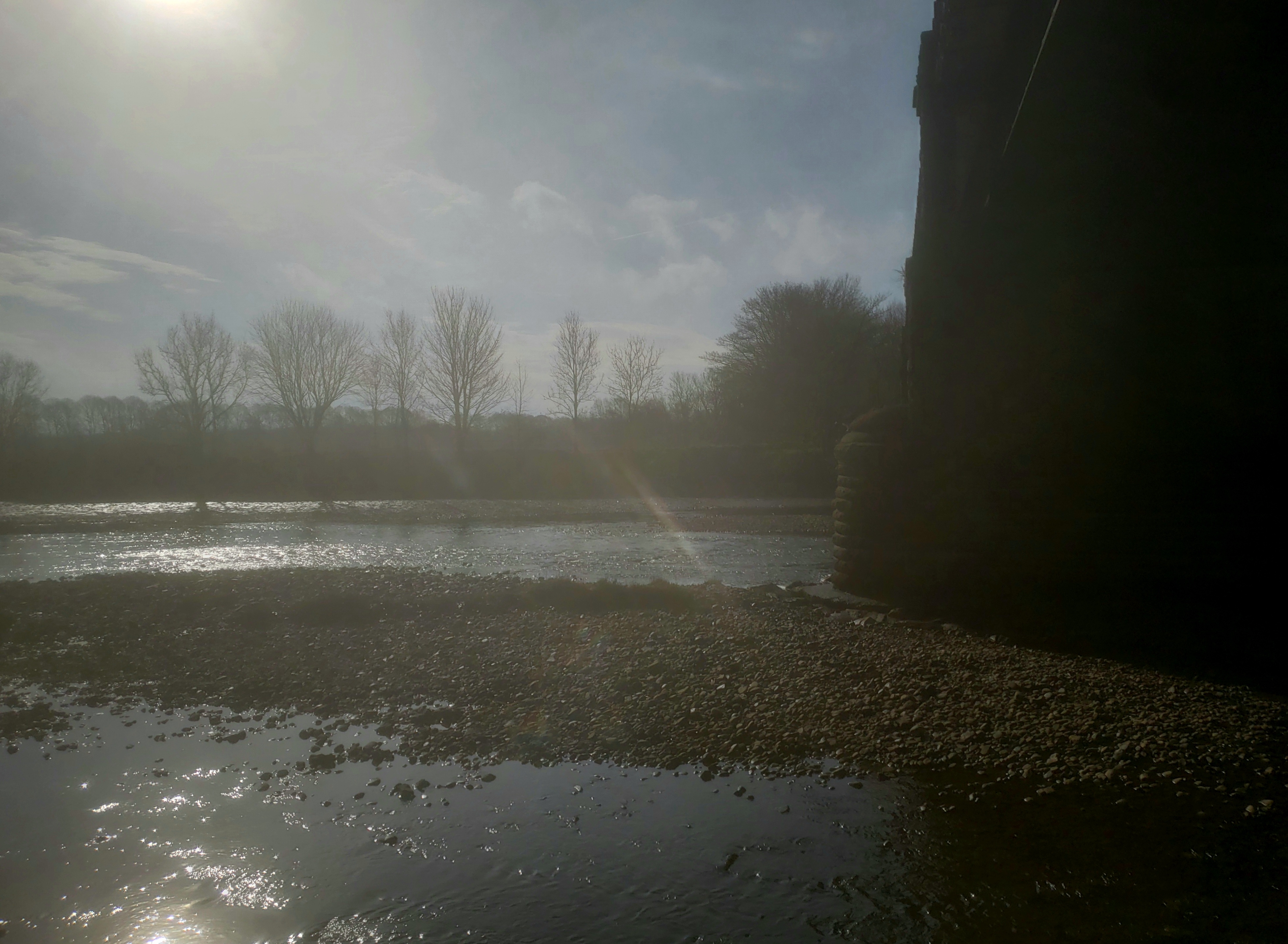 The same river from under the bridge.