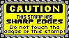 Caution: This stamp has sharp edges. Do not touch the edges of this stamp.