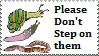 Please don't step on them (snails, slugs, and worms)
